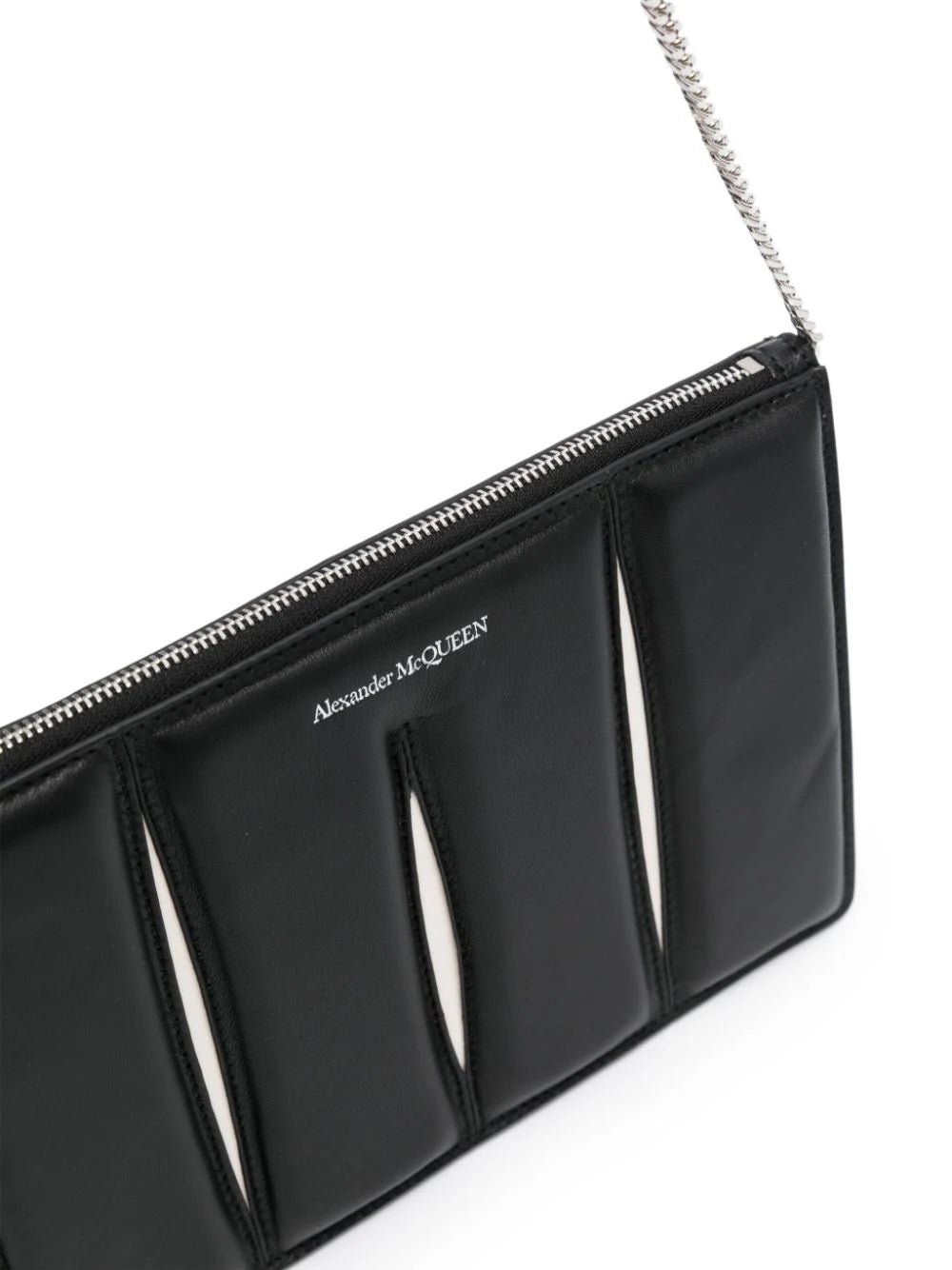 Alexander McQueen Slash Clutch In Black