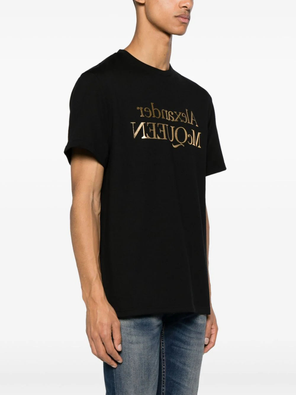 Alexander McQueen T-shirt With Reflected Logo