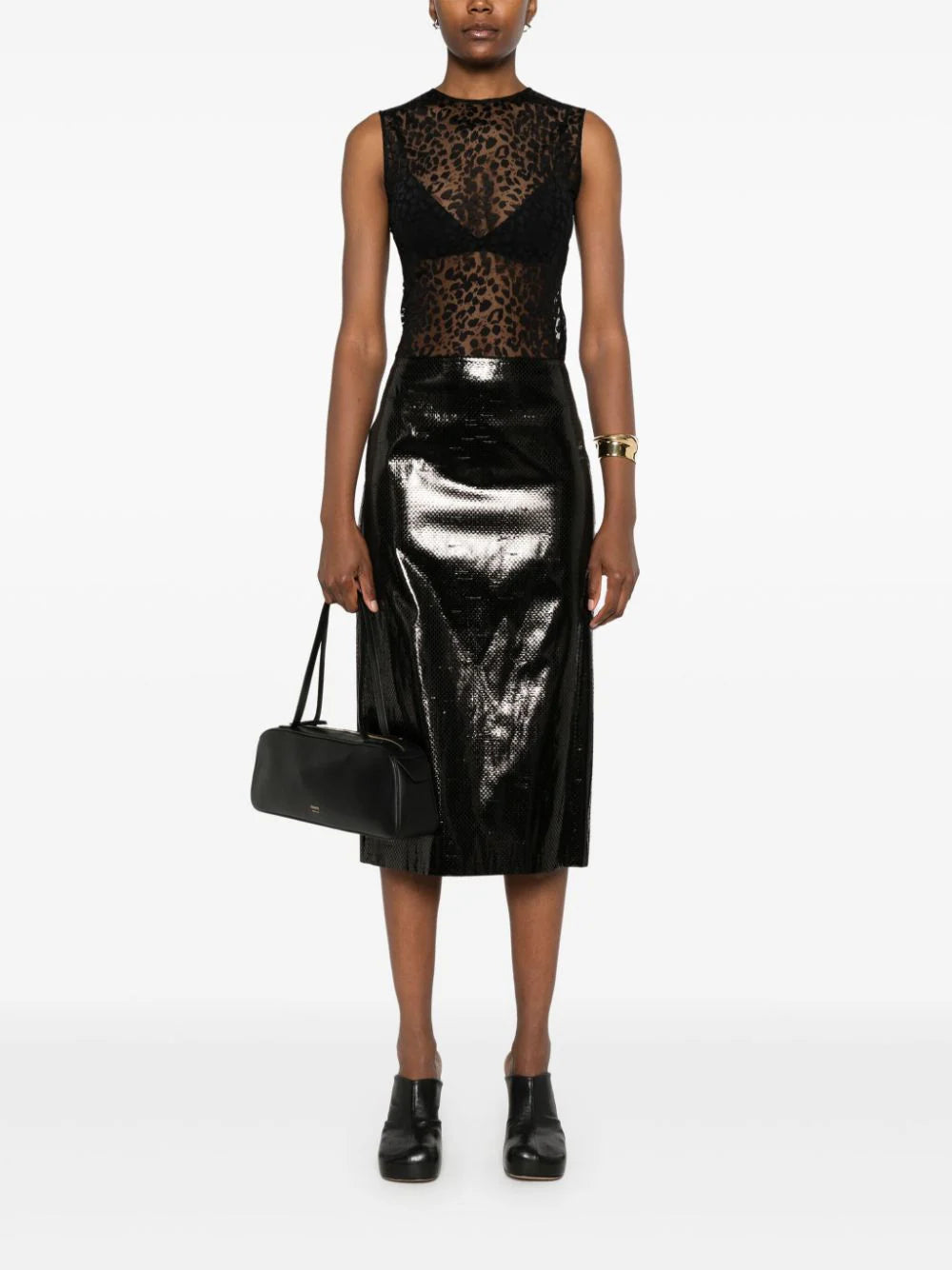 Alexander McQueen Transparent Leopard Top