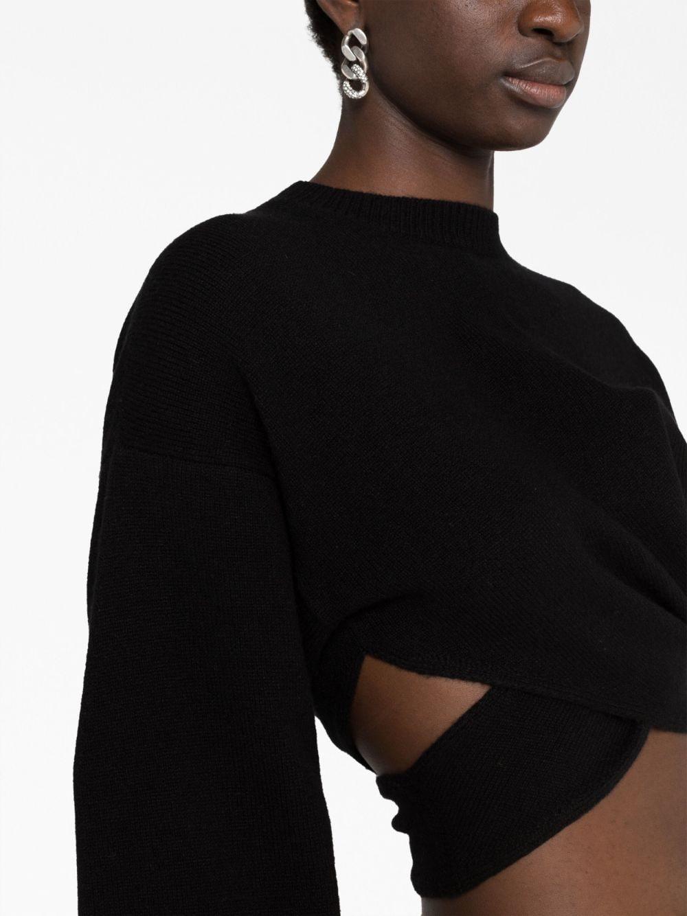 Alexander McQueen Twisted Cropped Jumper