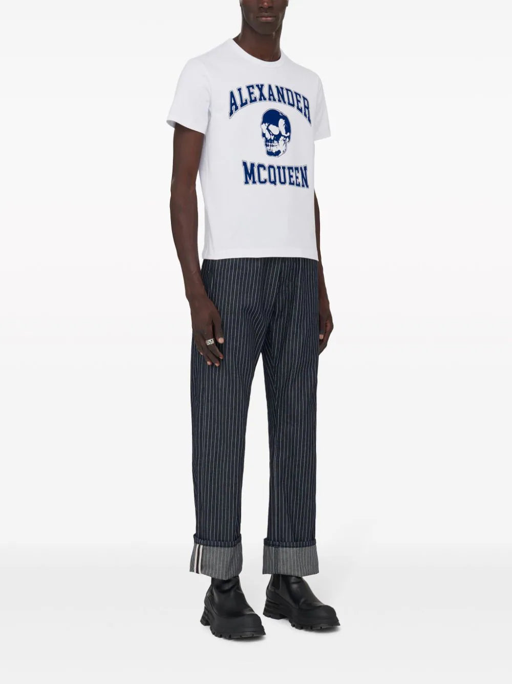 Alexander McQueen Varsity T-shirt In White