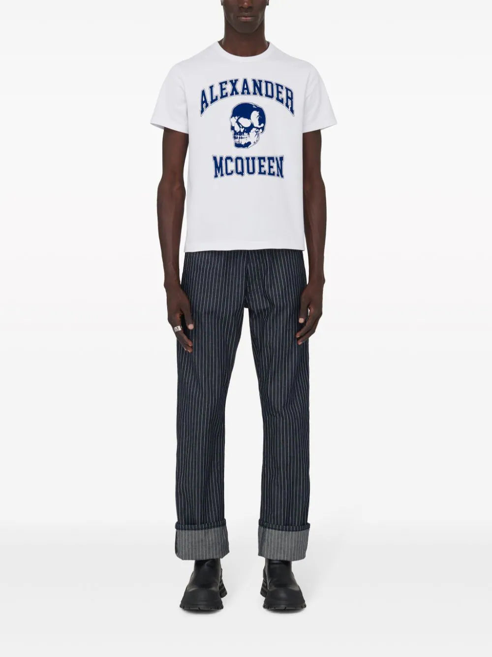 Alexander McQueen Varsity T-shirt In White