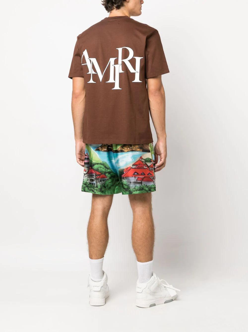 AMIRI Amiri Staggered Logo Tee