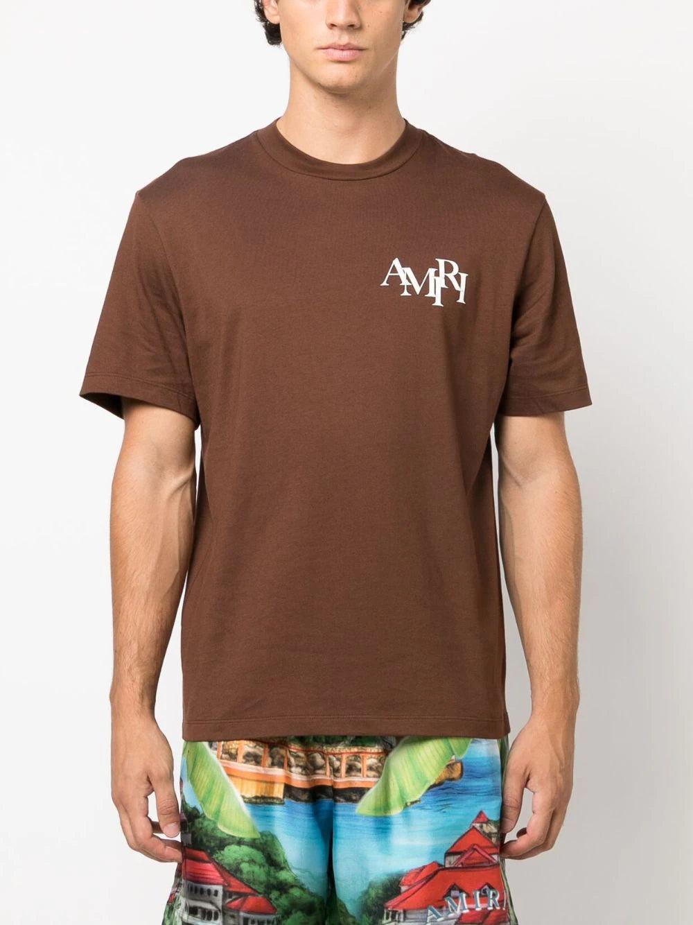 AMIRI Amiri Staggered Logo Tee