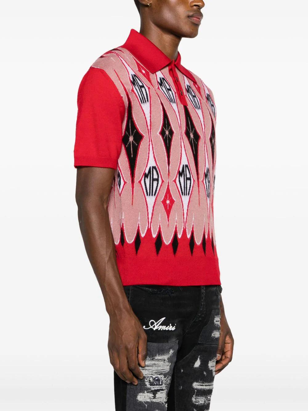 AMIRI Argyle Jacquard Polo