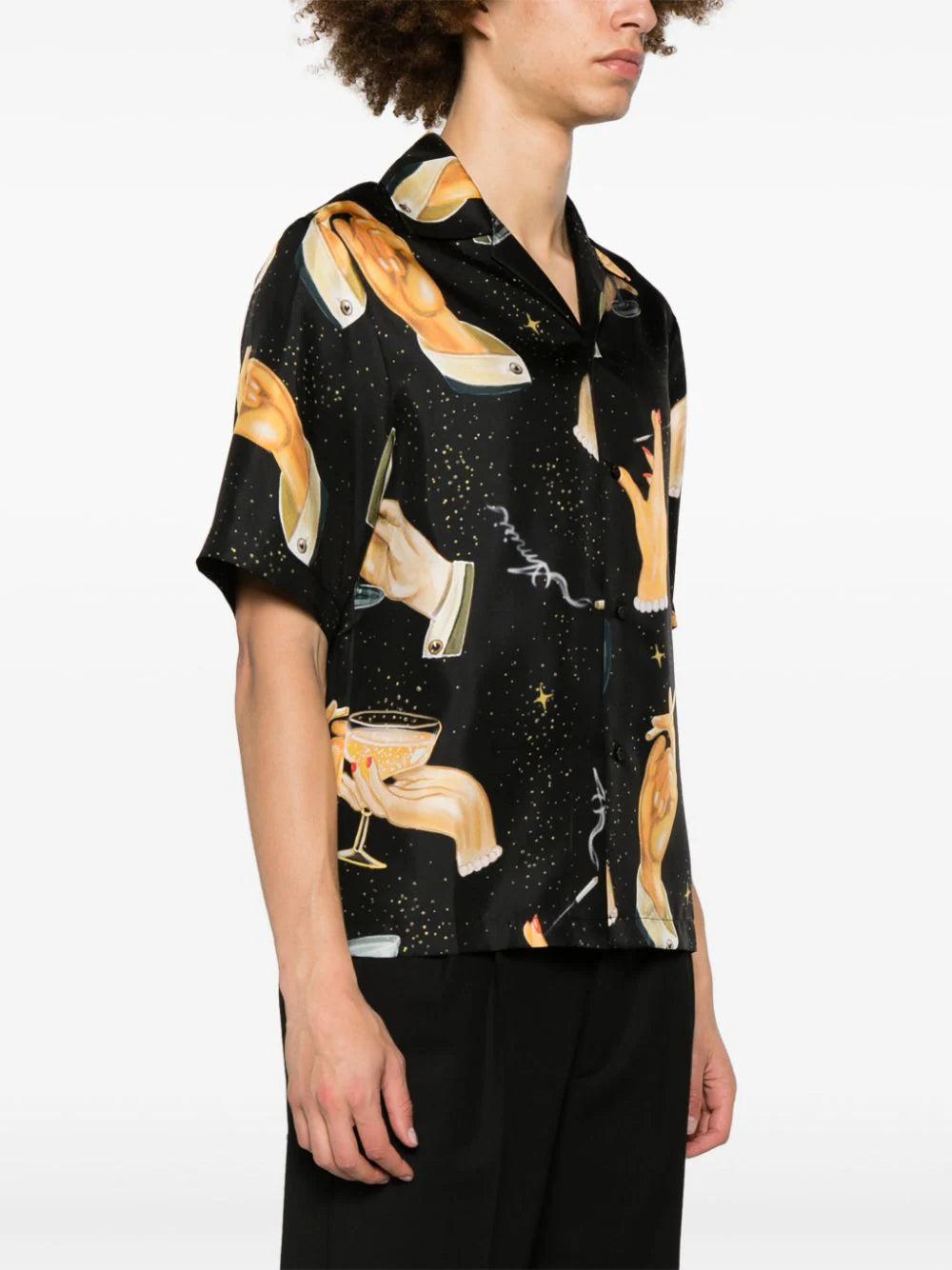 AMIRI Champagne Bowling Shirt