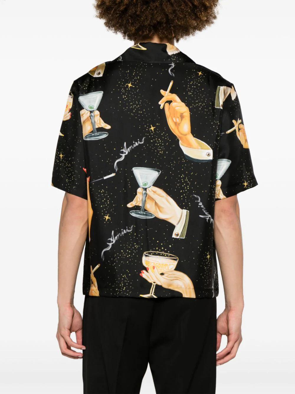 AMIRI Champagne Bowling Shirt