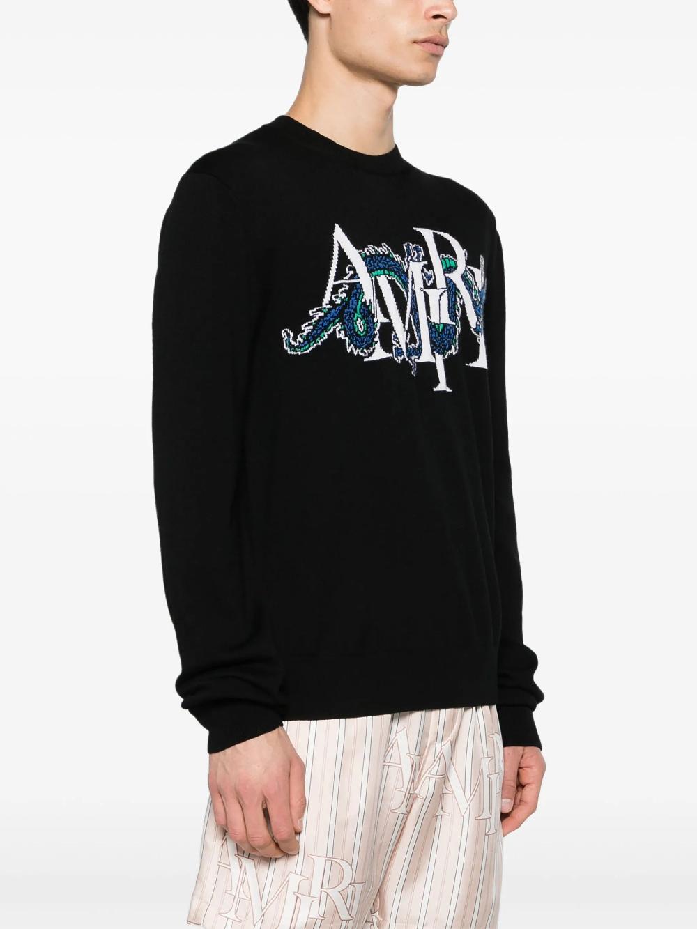 AMIRI Crewneck Sweater With Cny Dragon