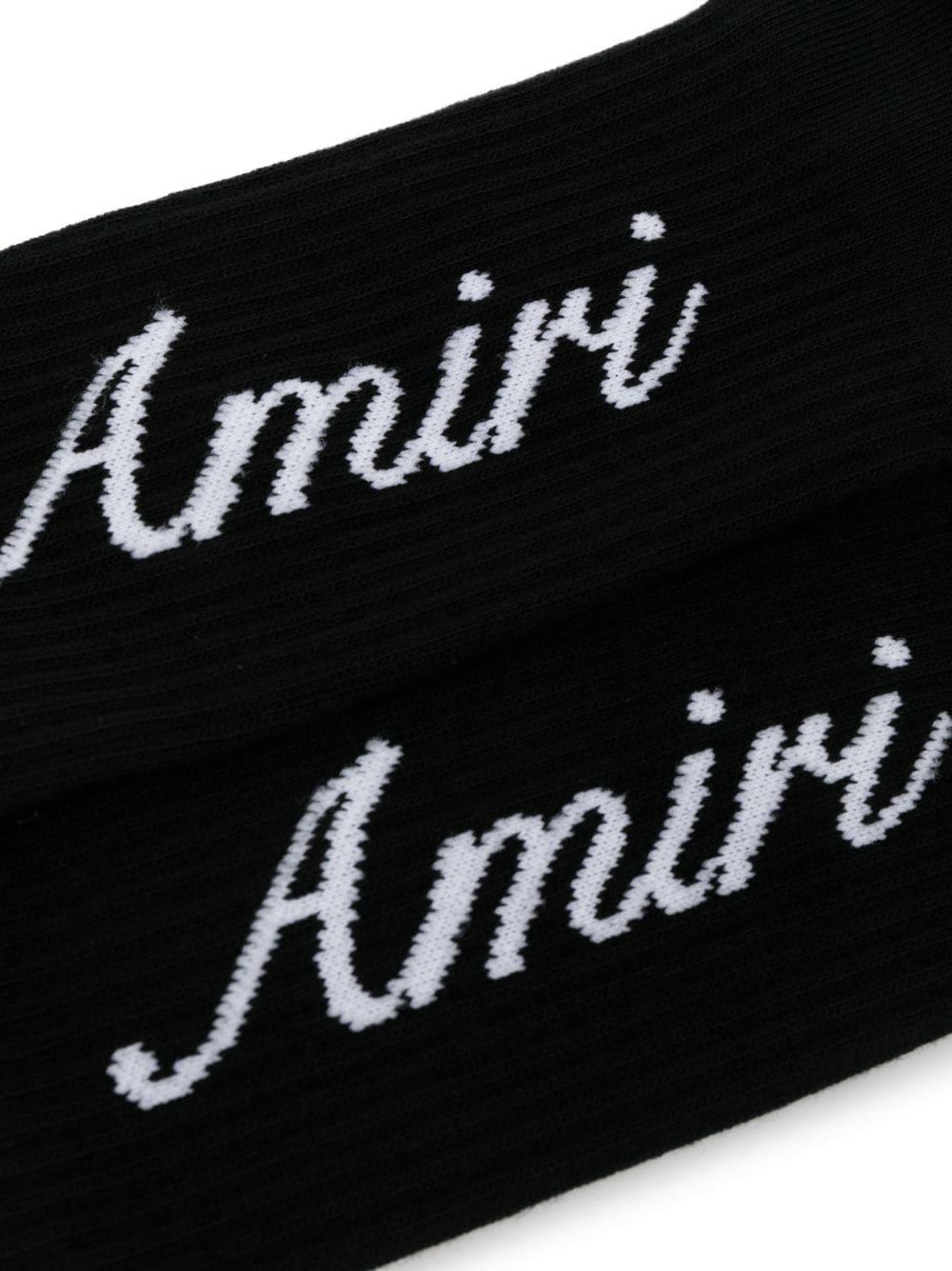 AMIRI Intarsia-knitted Logo Socks