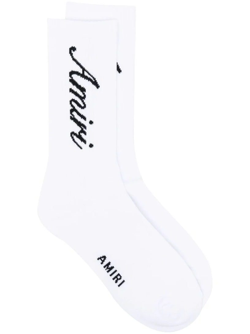 AMIRI Intarsia-knitted logo socks