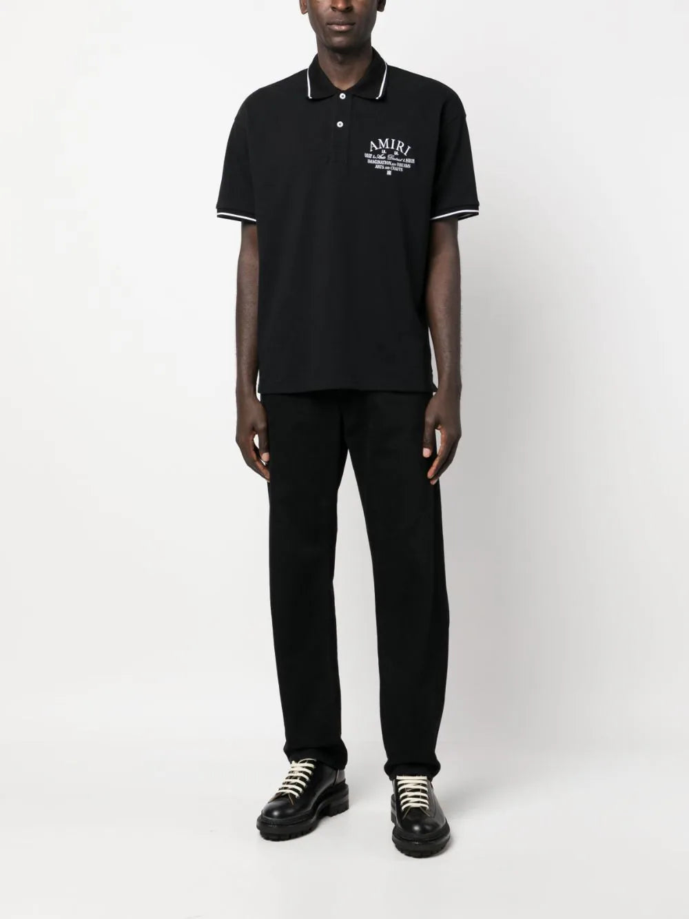 AMIRI Logo-embroidered Cotton Polo Shirt