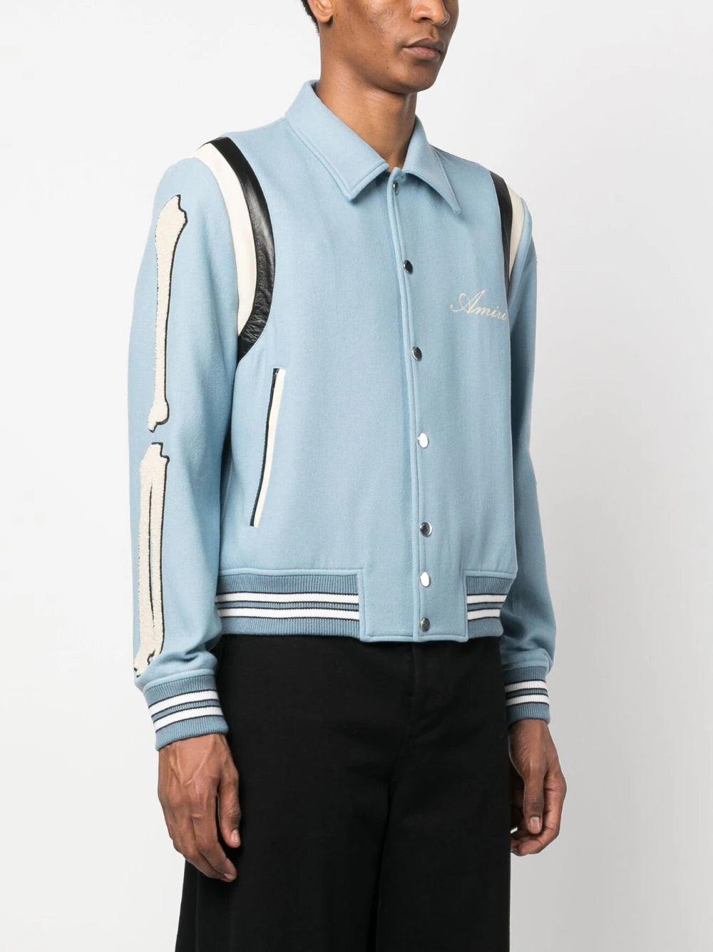 AMIRI Logo-print Bone-patch Jacket