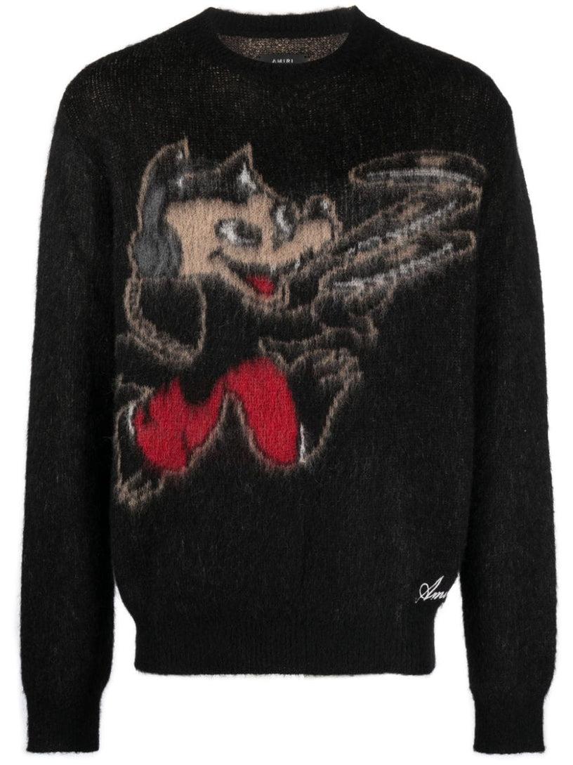 AMIRI Mohair record wolf crew