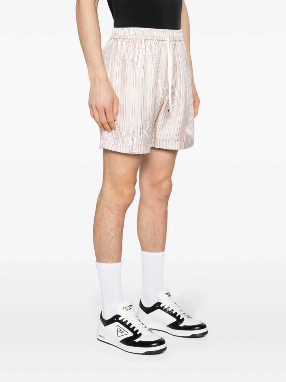 AMIRI Stripe Amiri Staggered Shorts