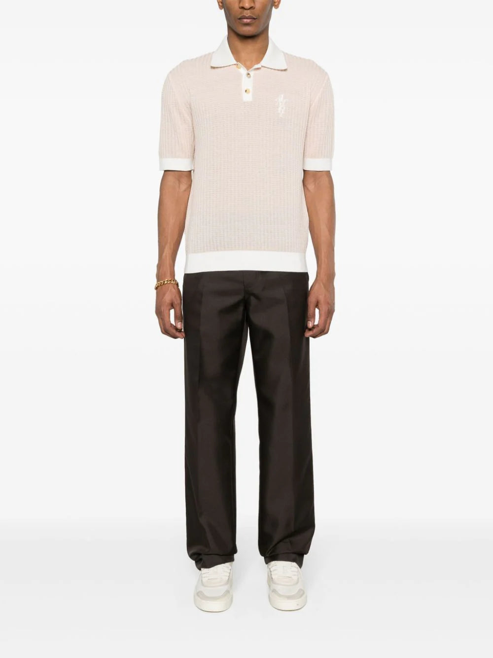 AMIRI Waffle Stitch Polo