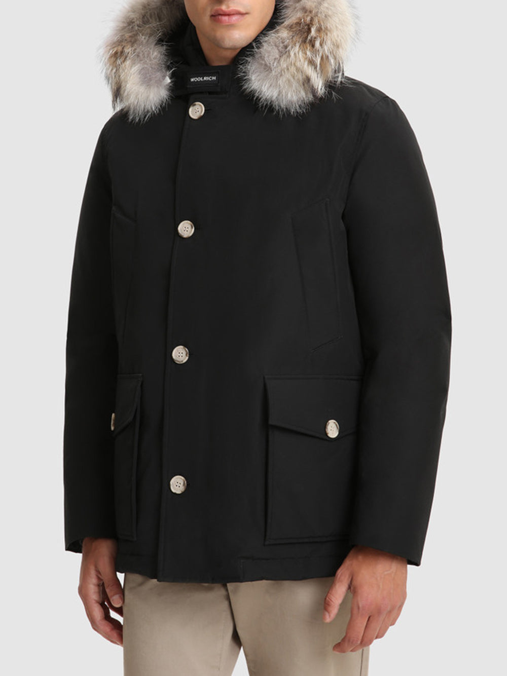 WOOLRICH Arctic Anorak In Ramar Cloth With Removable Fur