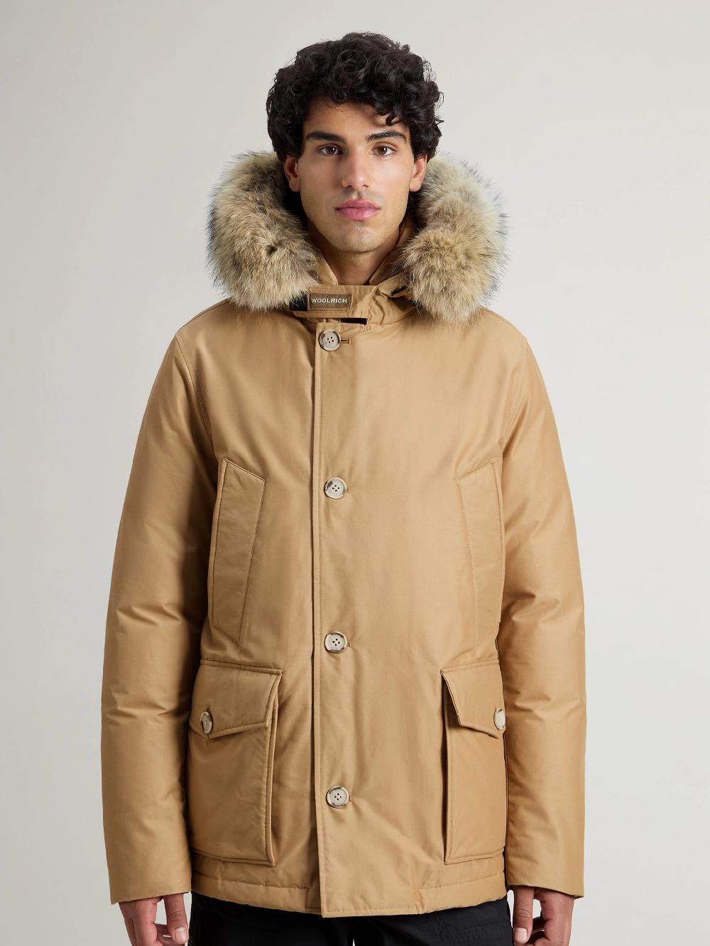 WOOLRICH Arctic Anorak In Ramar Cloth With Removable Fur