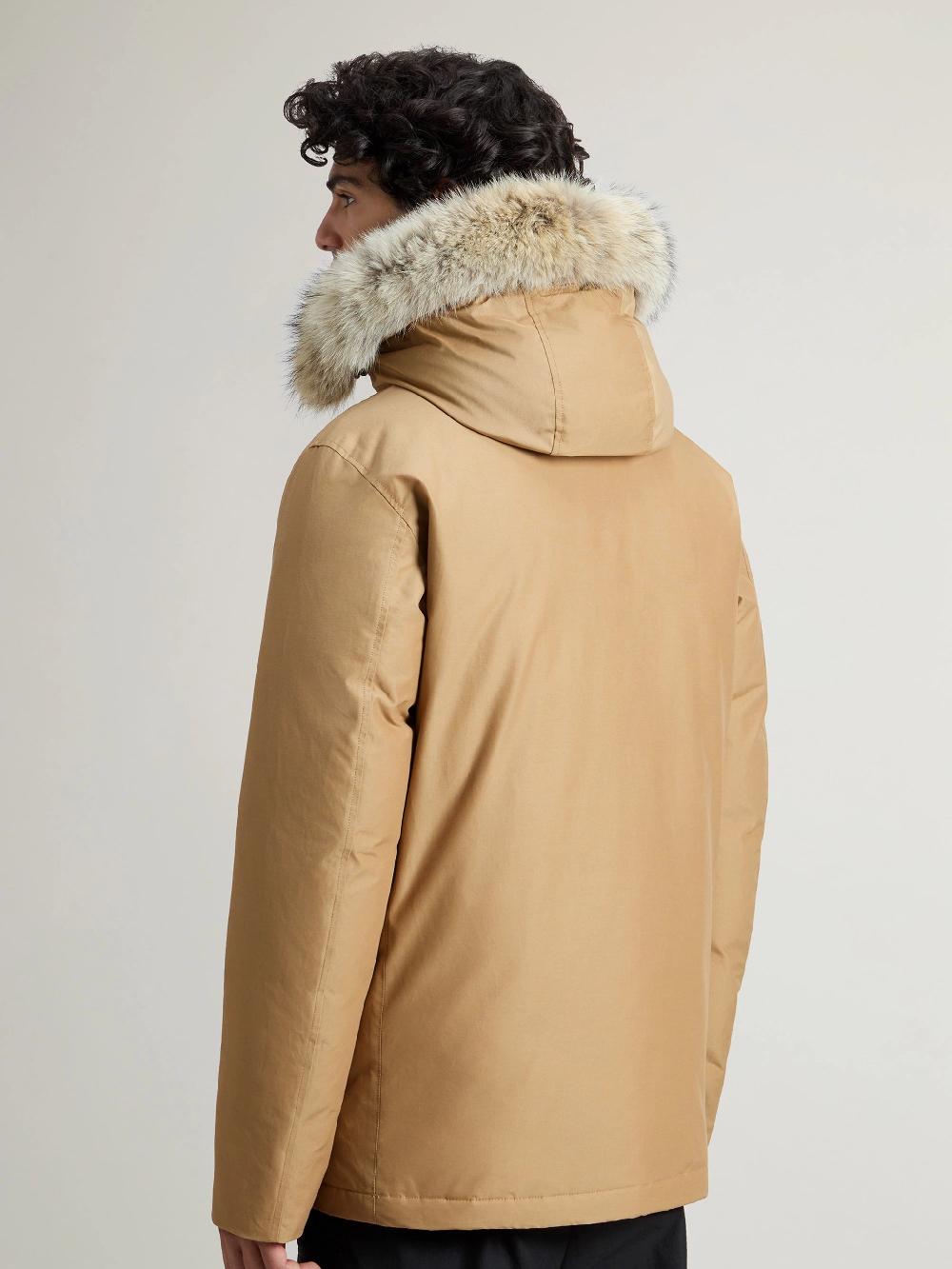 WOOLRICH Arctic Anorak In Ramar Cloth With Removable Fur