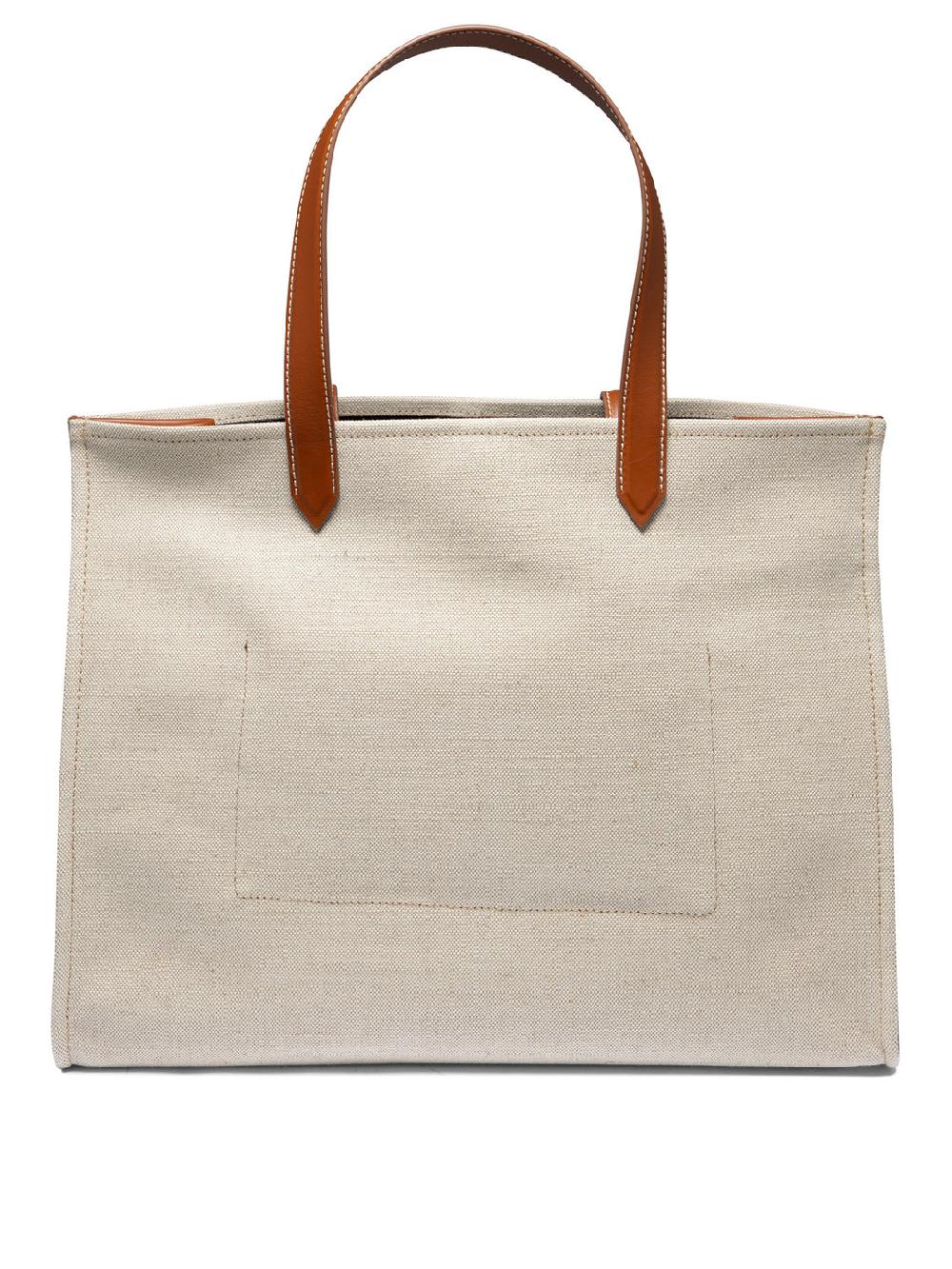 BALMAIN B-army 42 Bag In Canvas And Leather Details