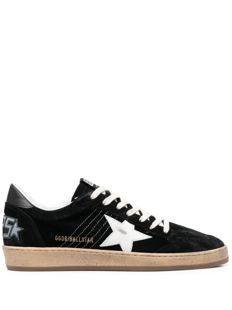 Golden Goose Ball star in black suede with white leather star