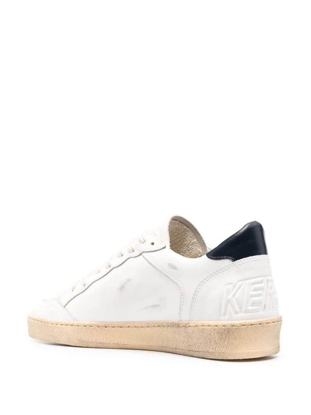 Golden Goose Ball Star With Ice Suede Star And Blue Leather Heel Tab
