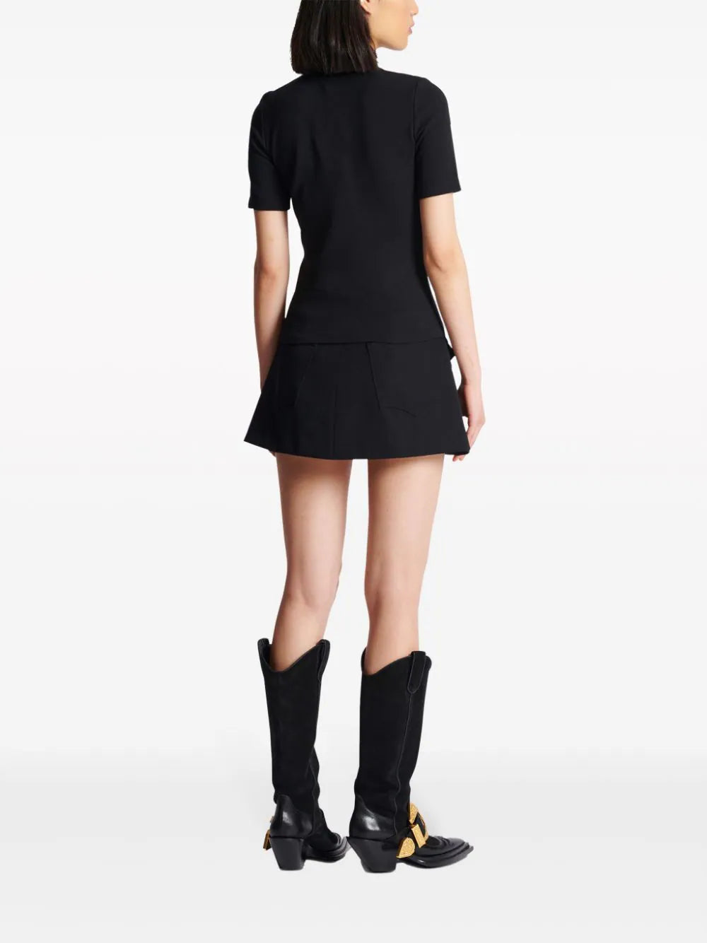 BALMAIN 6-button Jersey T-shirt