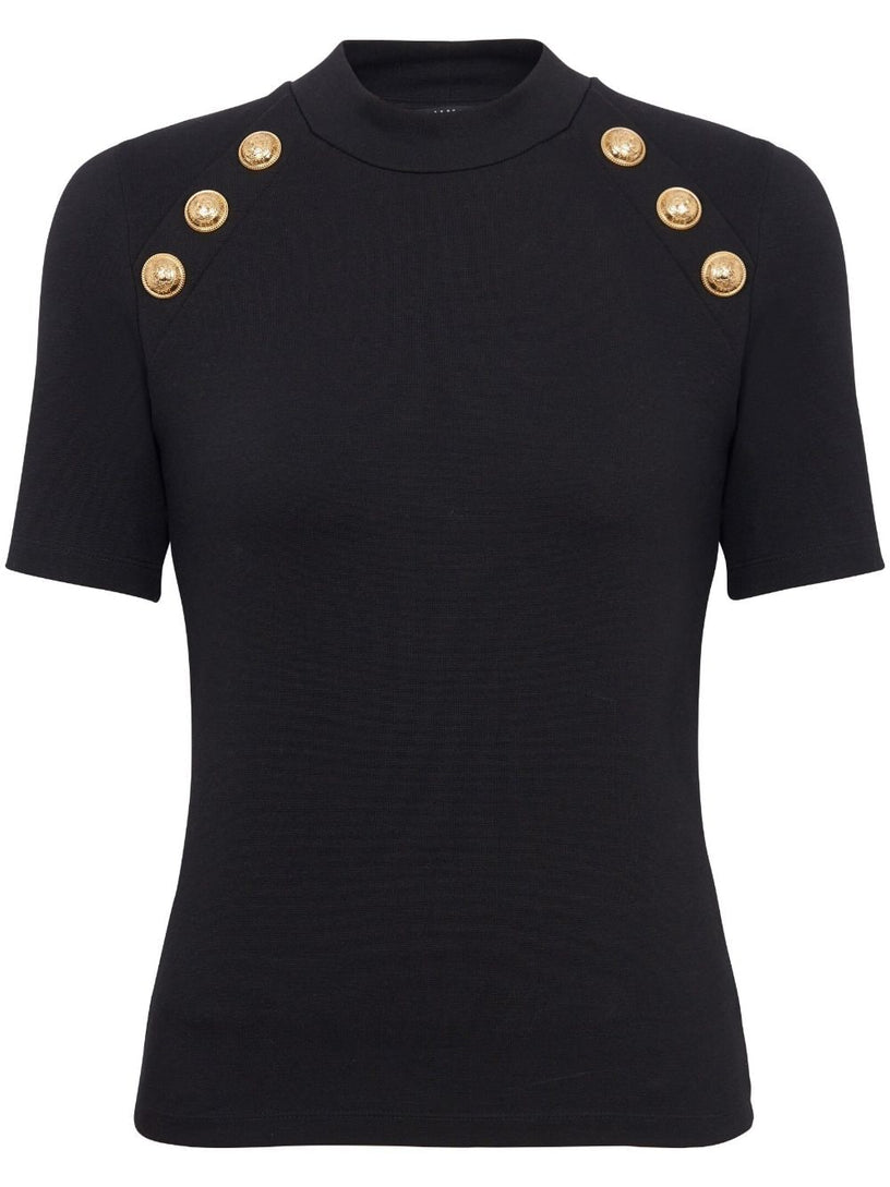 BALMAIN 6-button jersey t-shirt