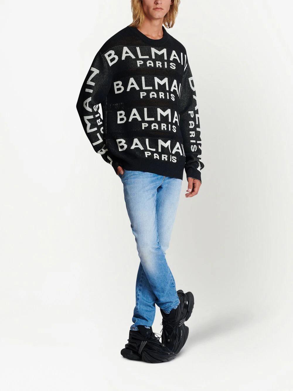 BALMAIN All-over Logo Sweater