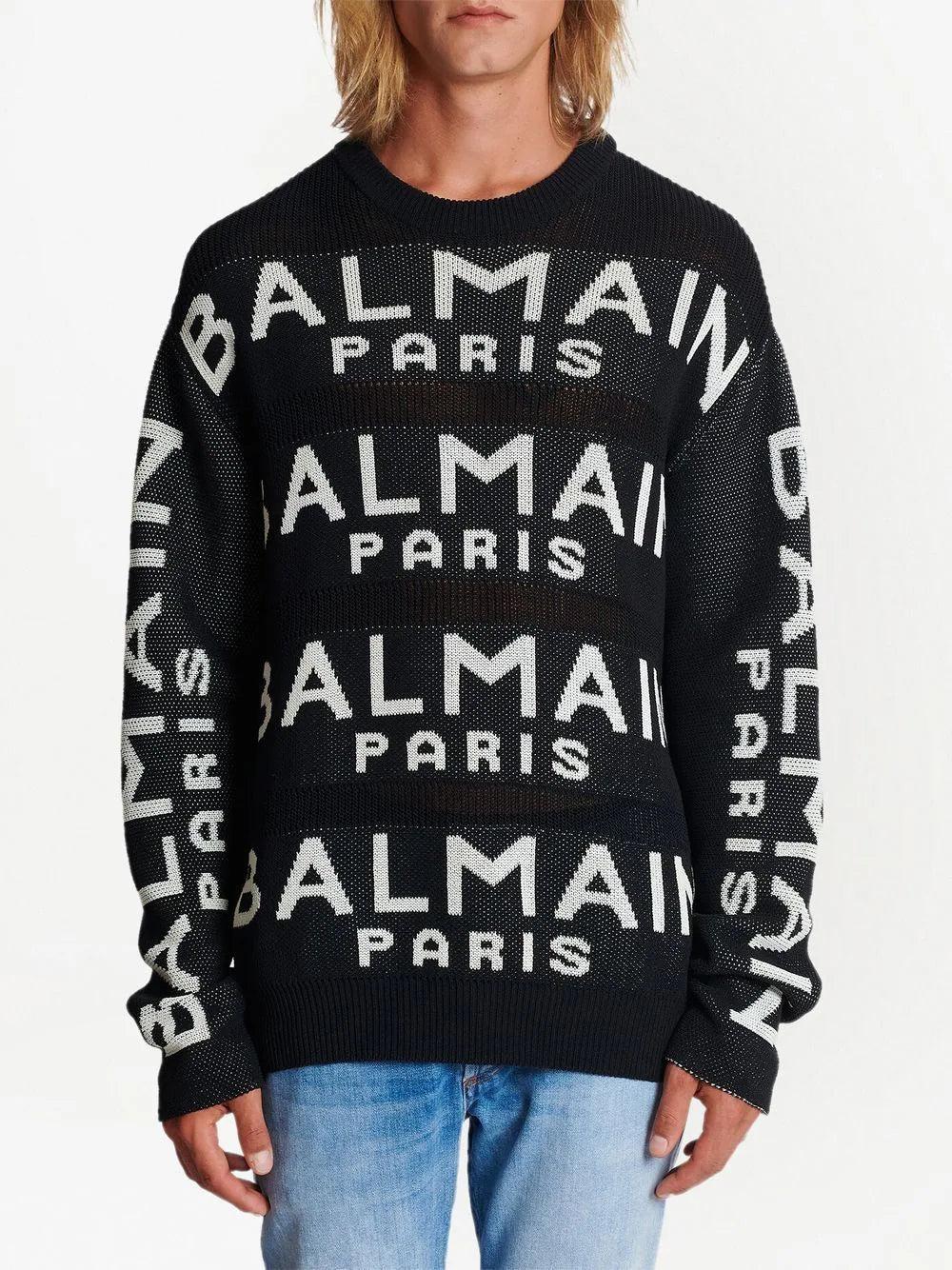 BALMAIN All-over Logo Sweater