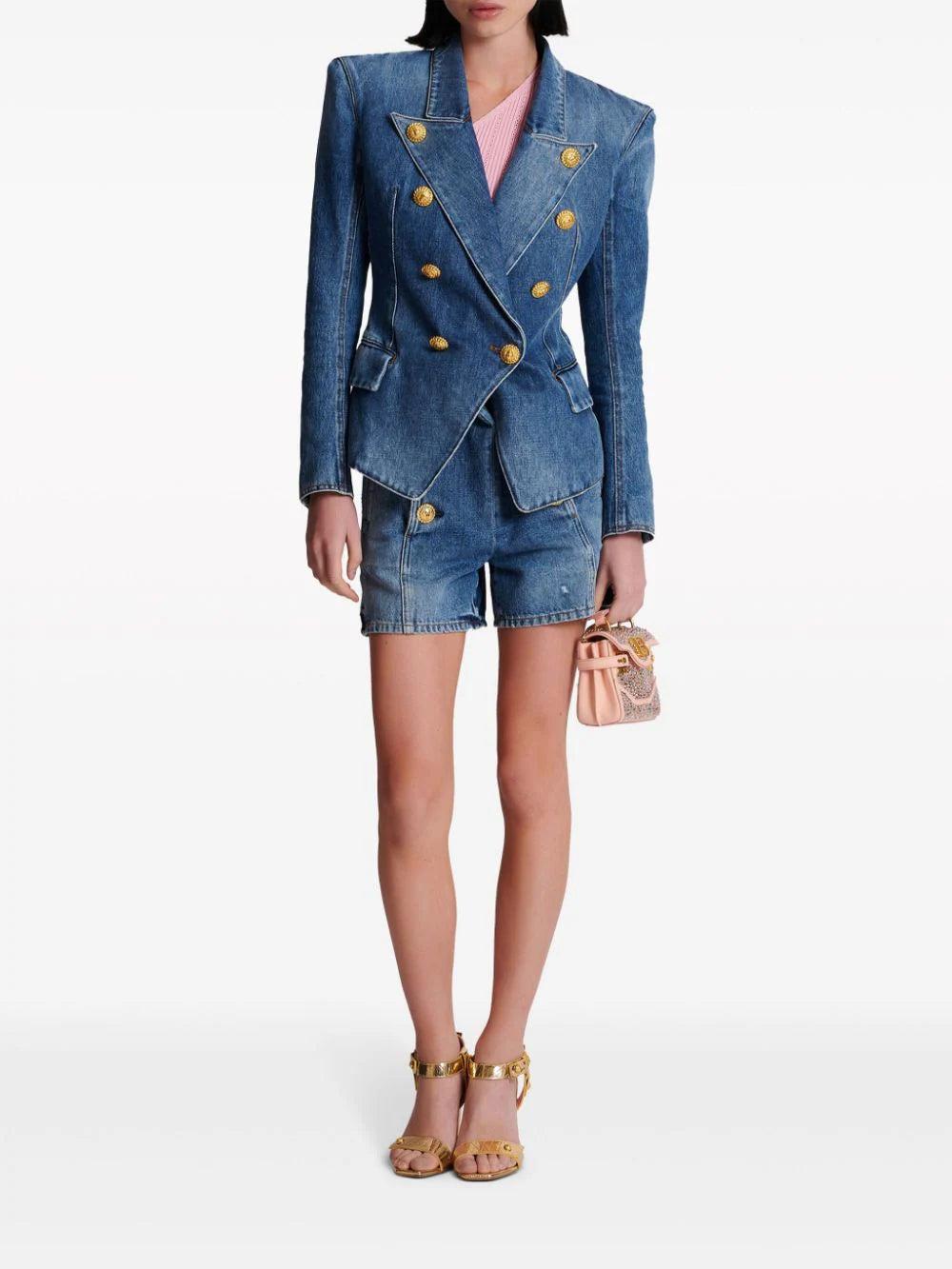 BALMAIN Asymmetric Knit Top With Buttons