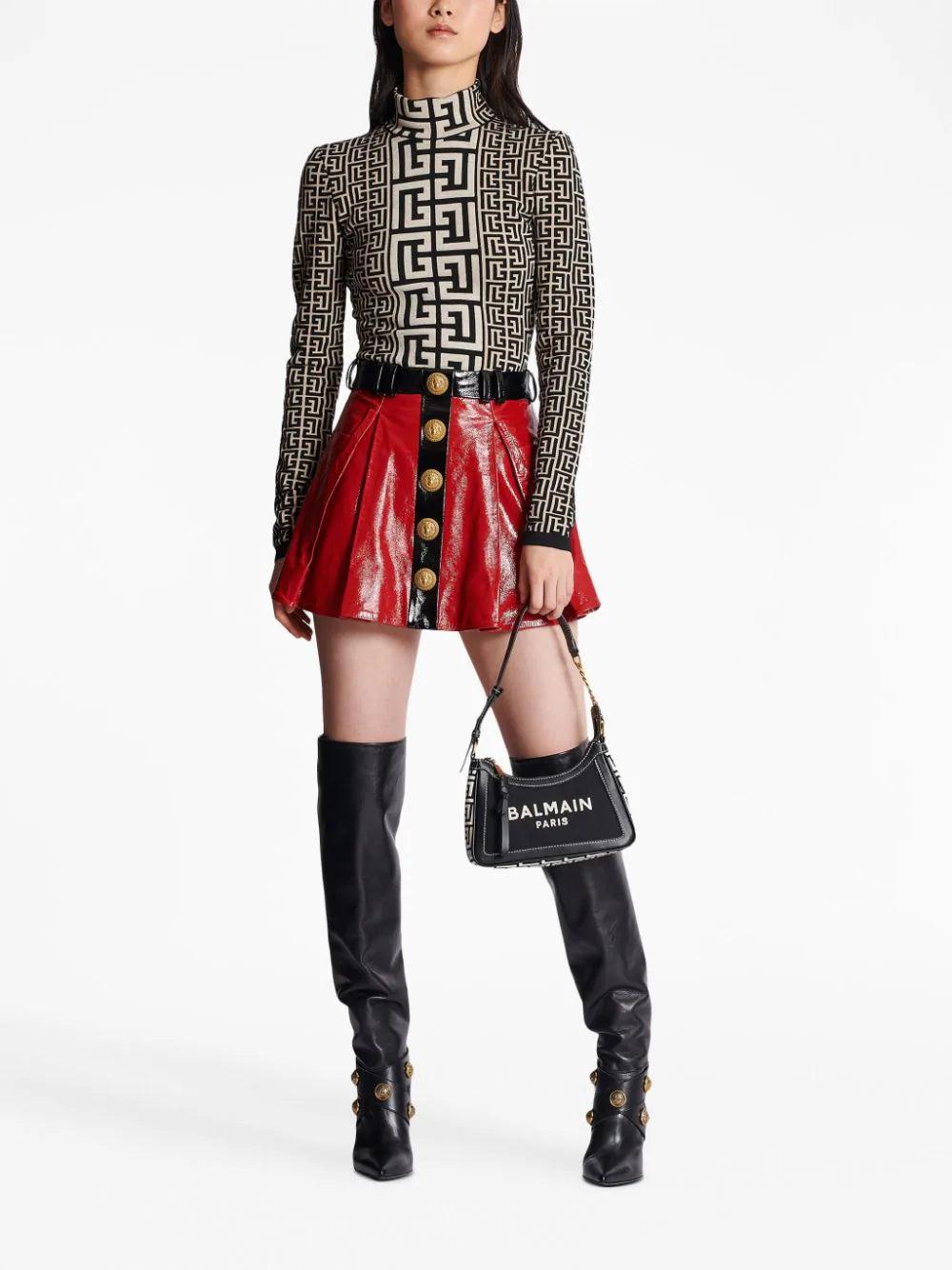 BALMAIN B-army Canvas Handbag