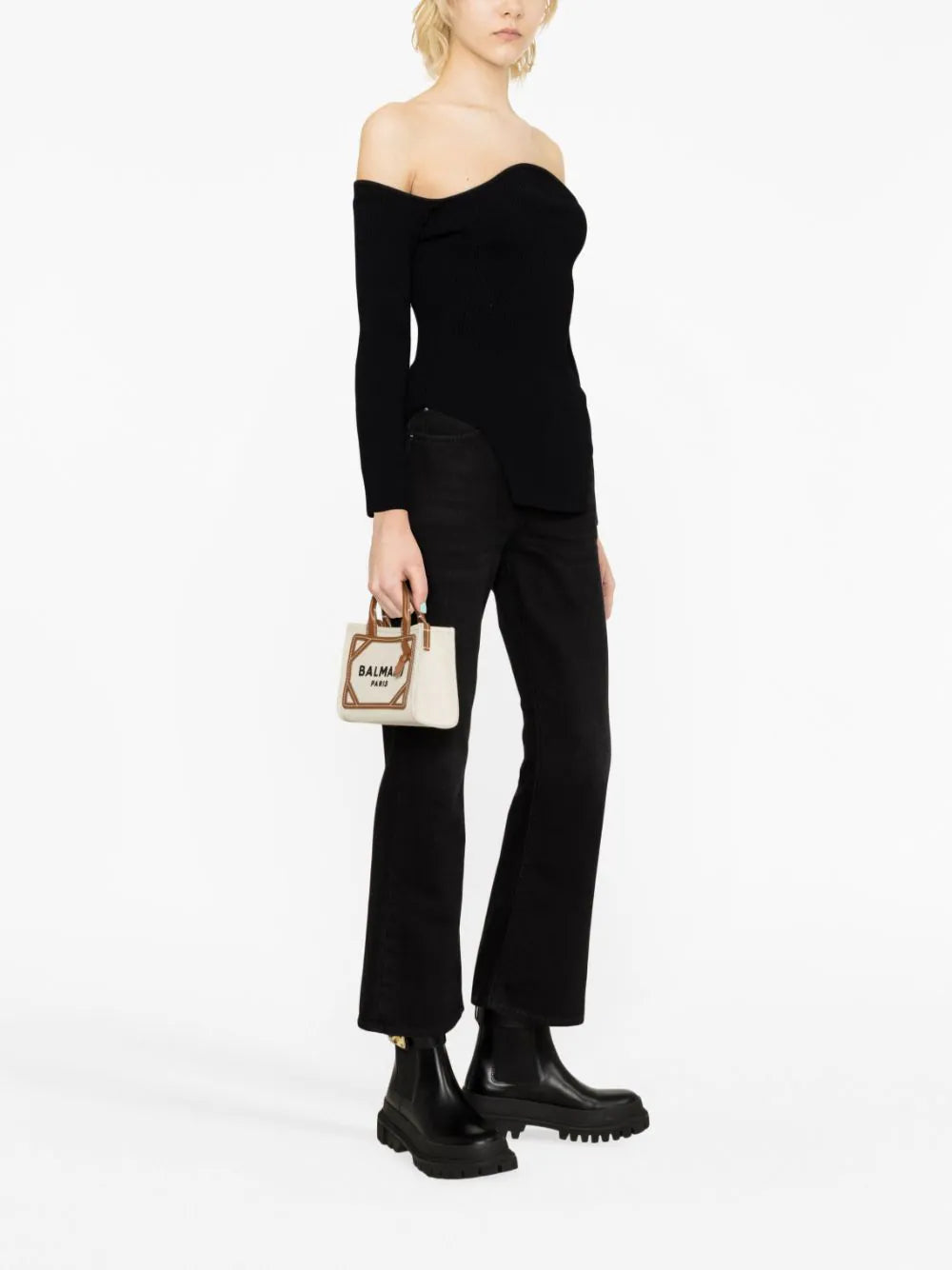 BALMAIN B-army Mini Shopping Bag