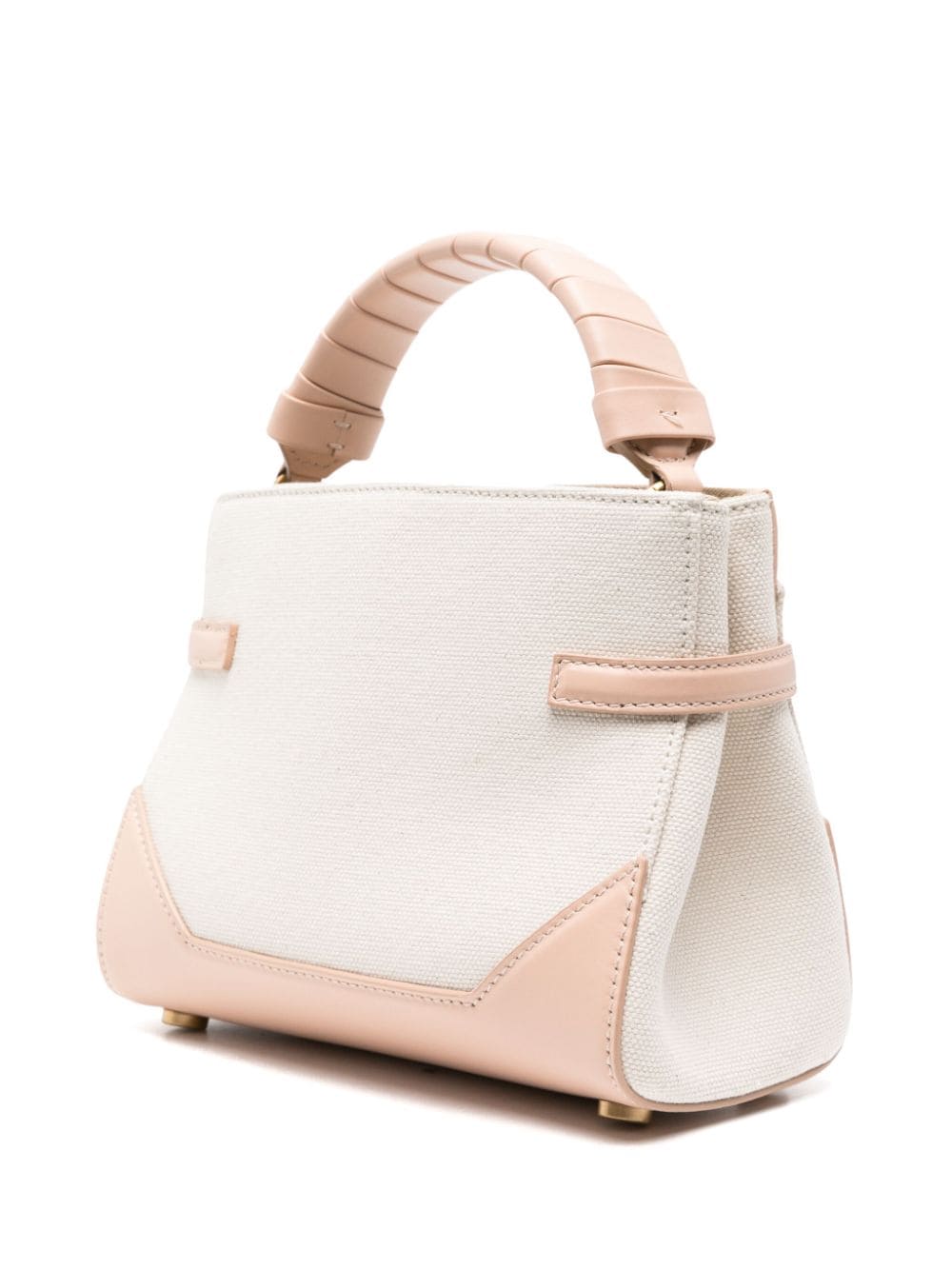 BALMAIN B-buzz 22 Canvas Top Handle Bag