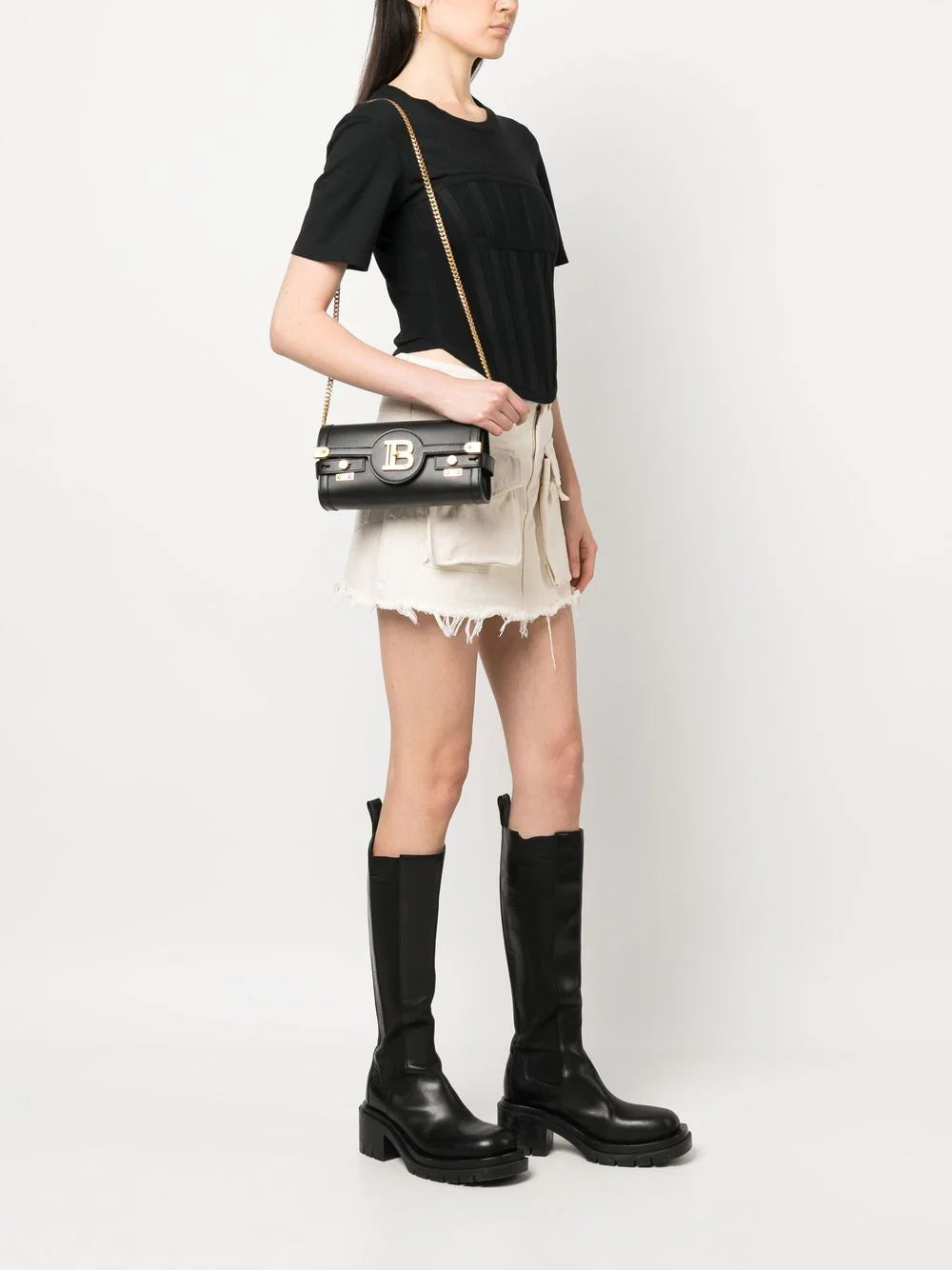 BALMAIN B-buzz Clutch Bag