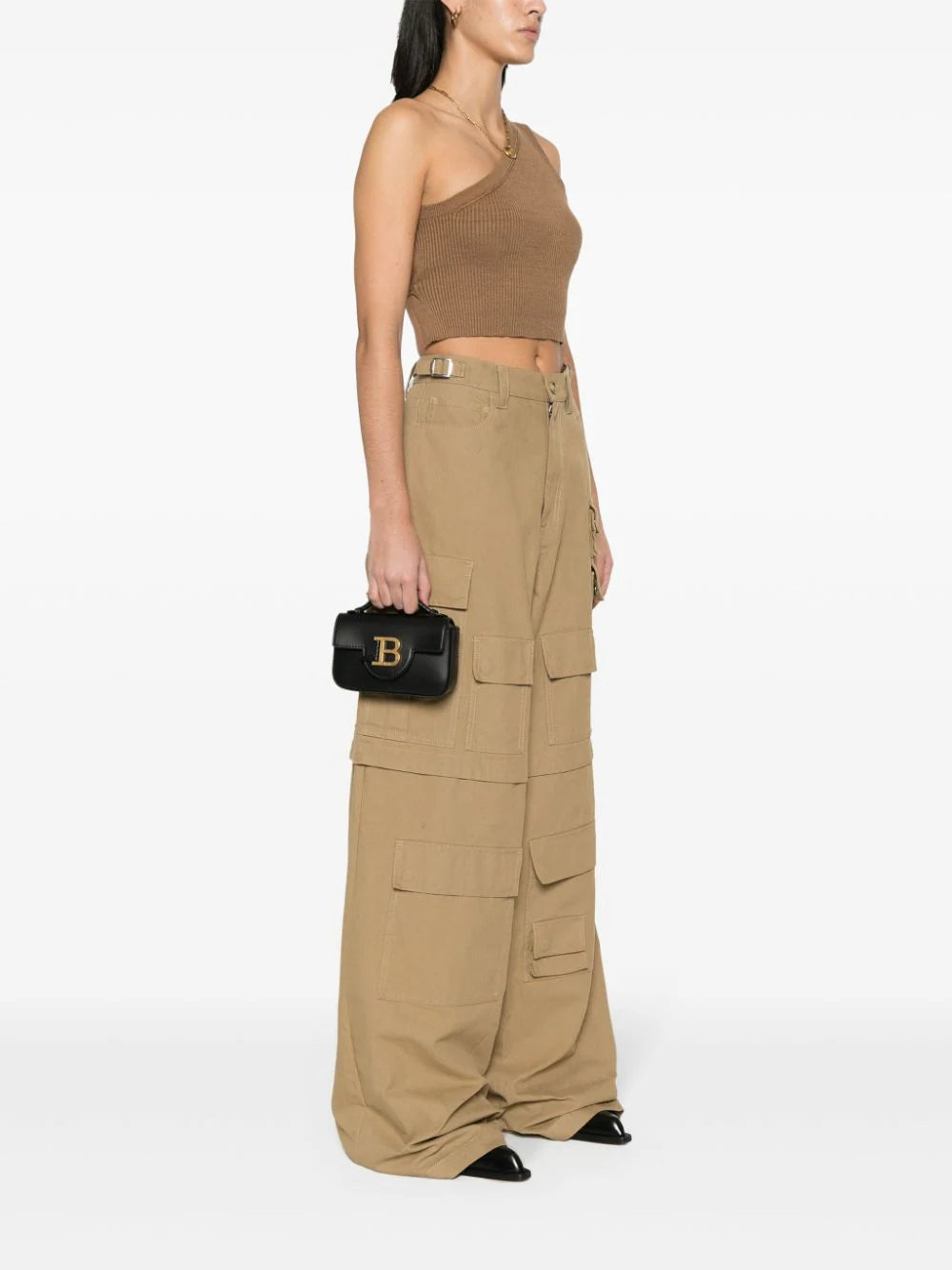 BALMAIN B-buzz Mini Smooth Leather Bag