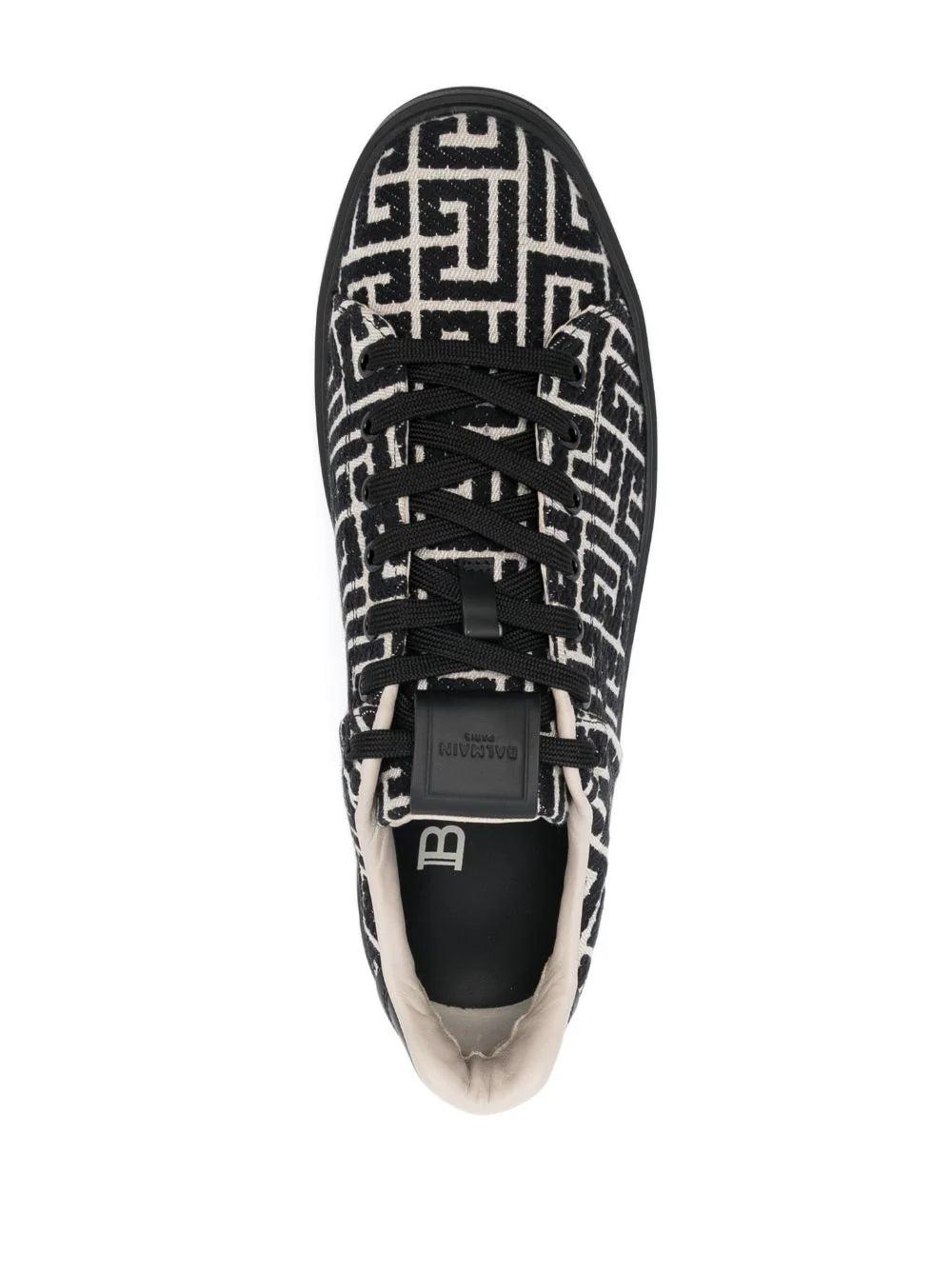BALMAIN B-court Trainers With Jacquard Monogram