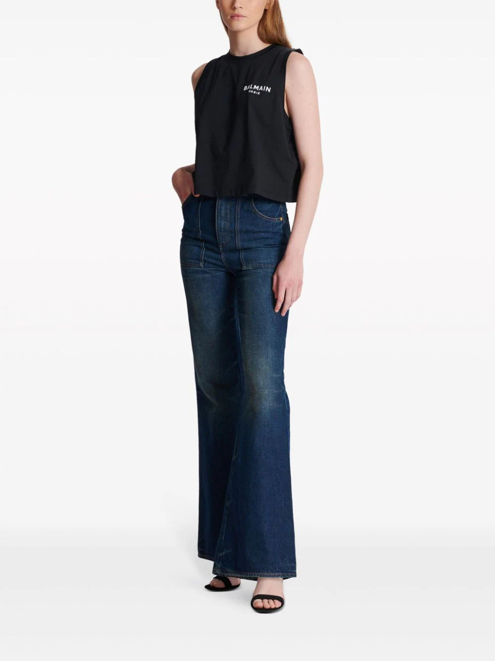 BALMAIN Balmain Flocked Tank Top