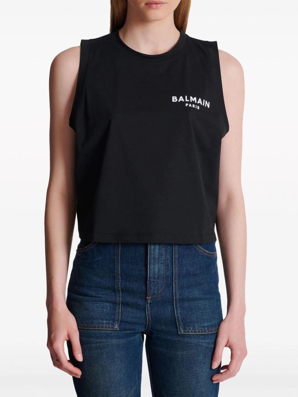 BALMAIN Balmain Flocked Tank Top