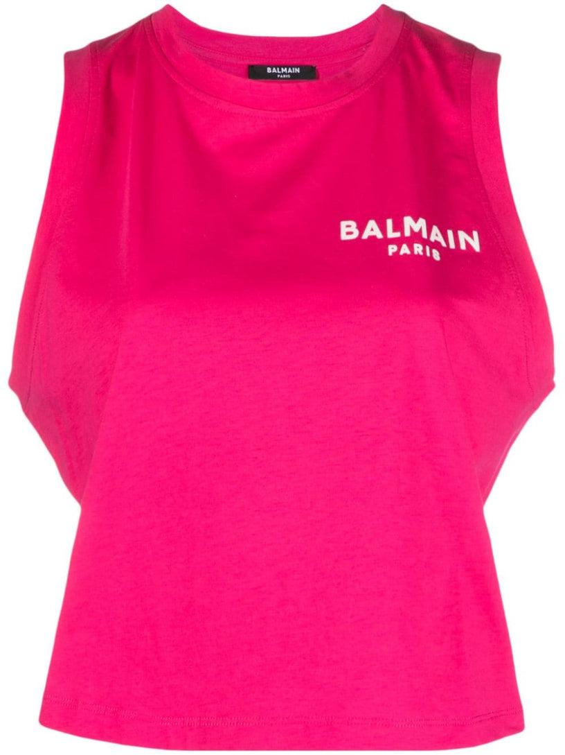 BALMAIN Balmain flocked tank top