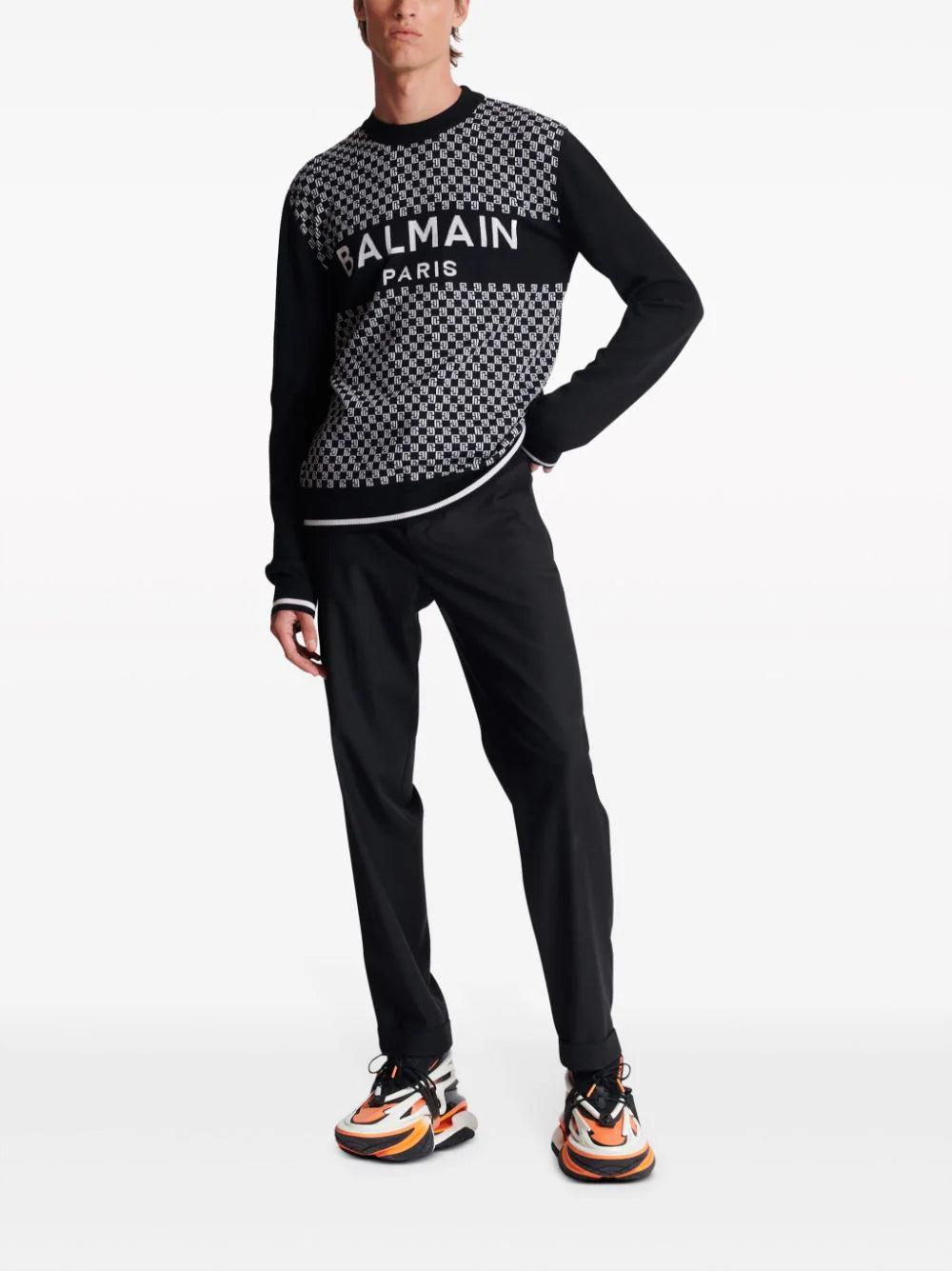 BALMAIN Balmain Mini Monogram Jacquard Jumper