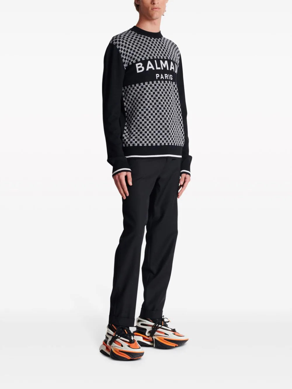 BALMAIN Balmain Mini Monogram Jacquard Jumper