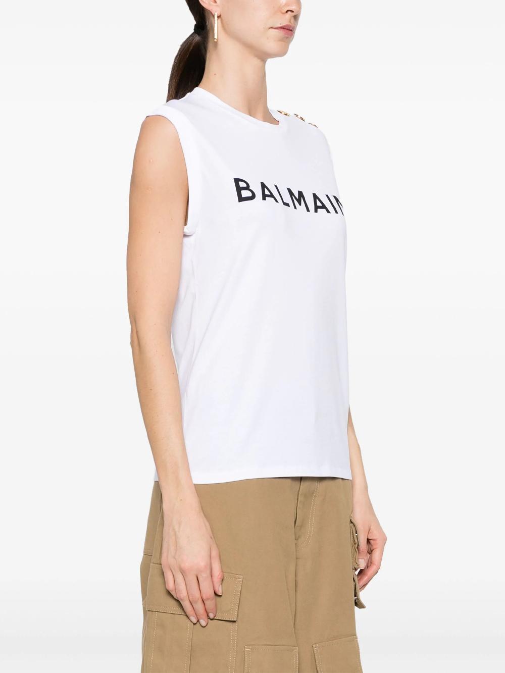 BALMAIN Balmain Paris Print Tank Top