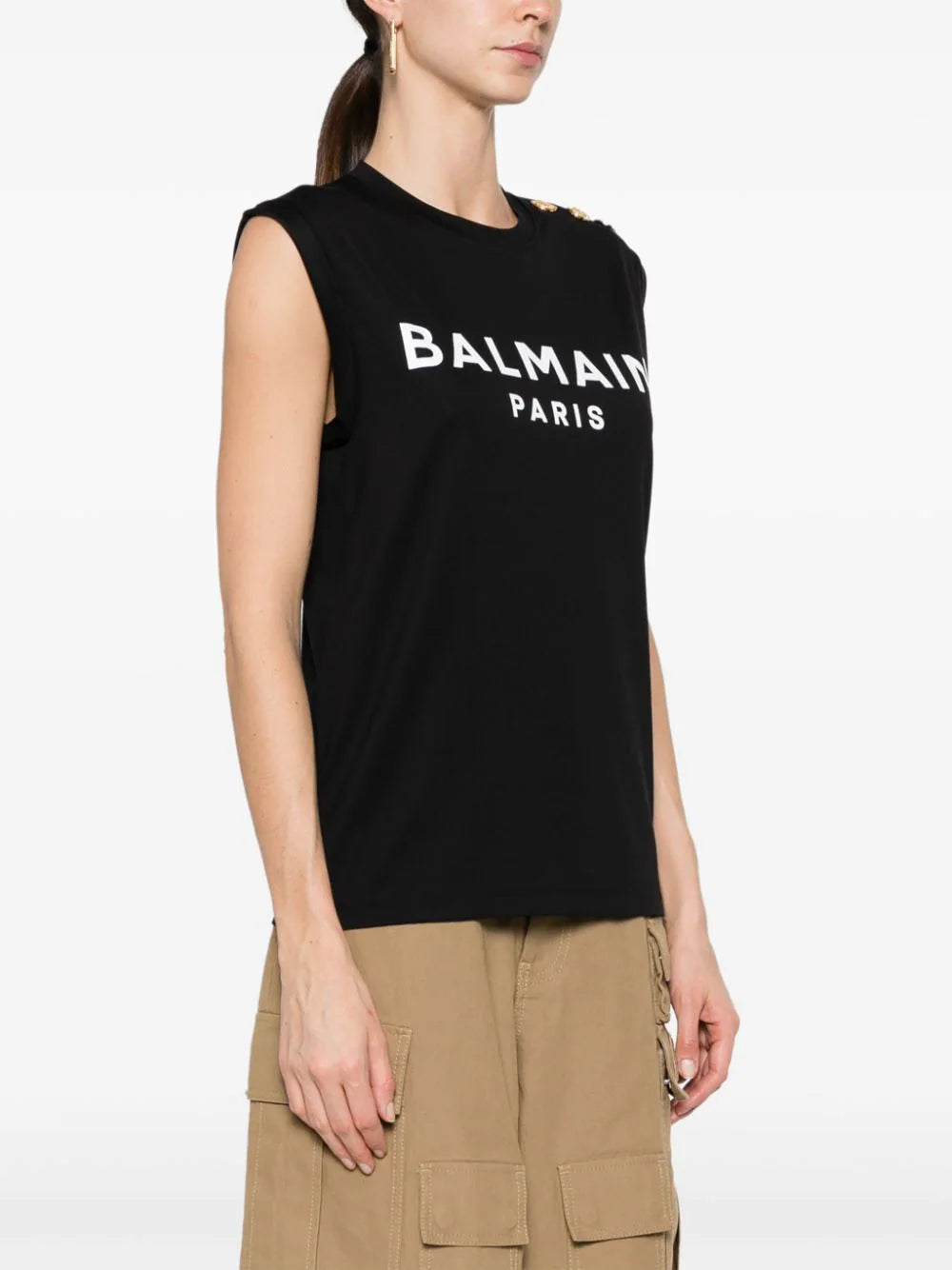 BALMAIN Balmain Paris Print Tank Top