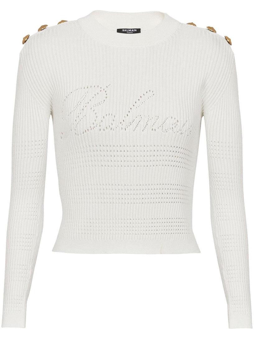 BALMAIN Balmain signature fine knit jumper