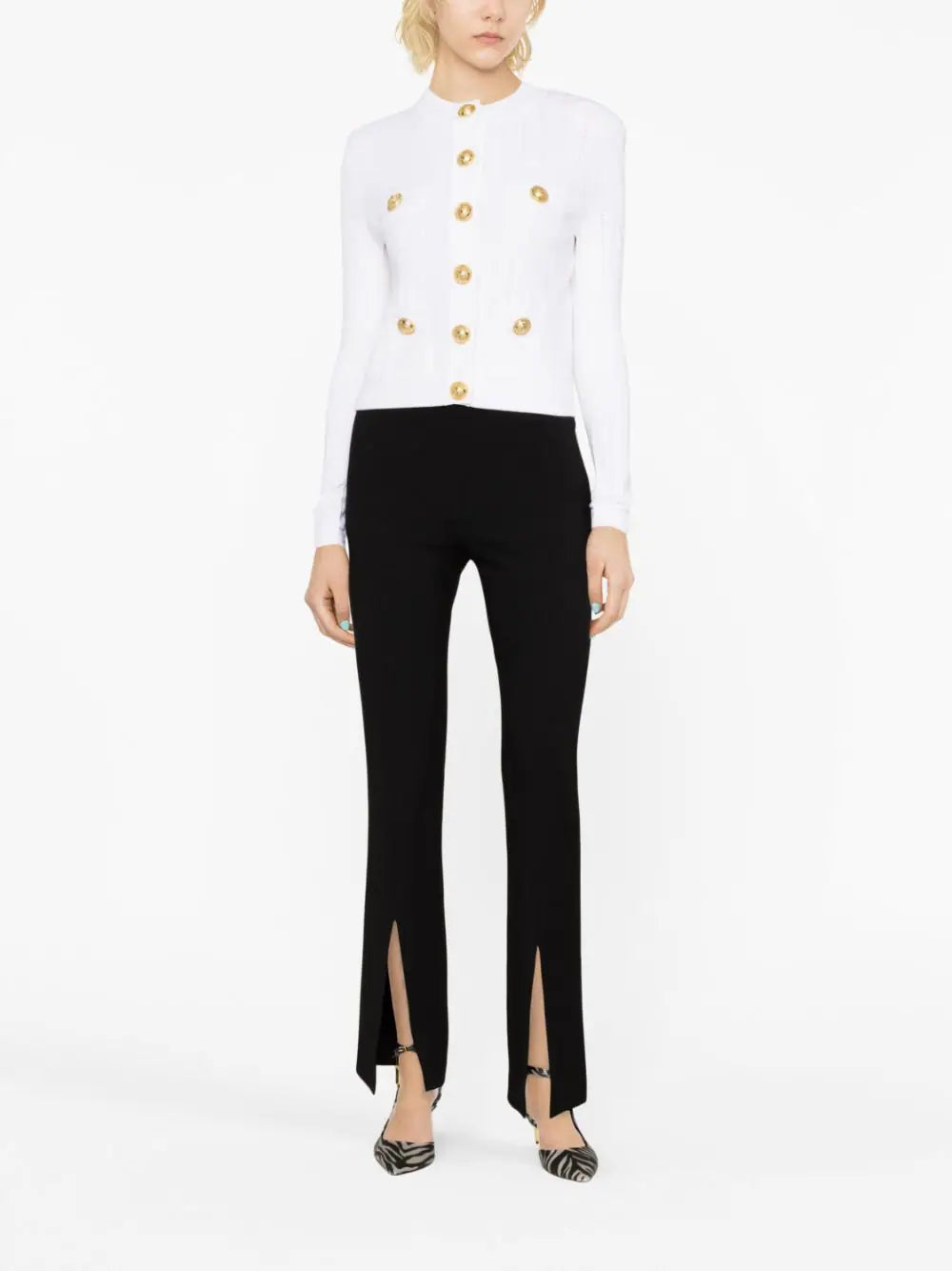 BALMAIN Buttoned Knit Cardigan