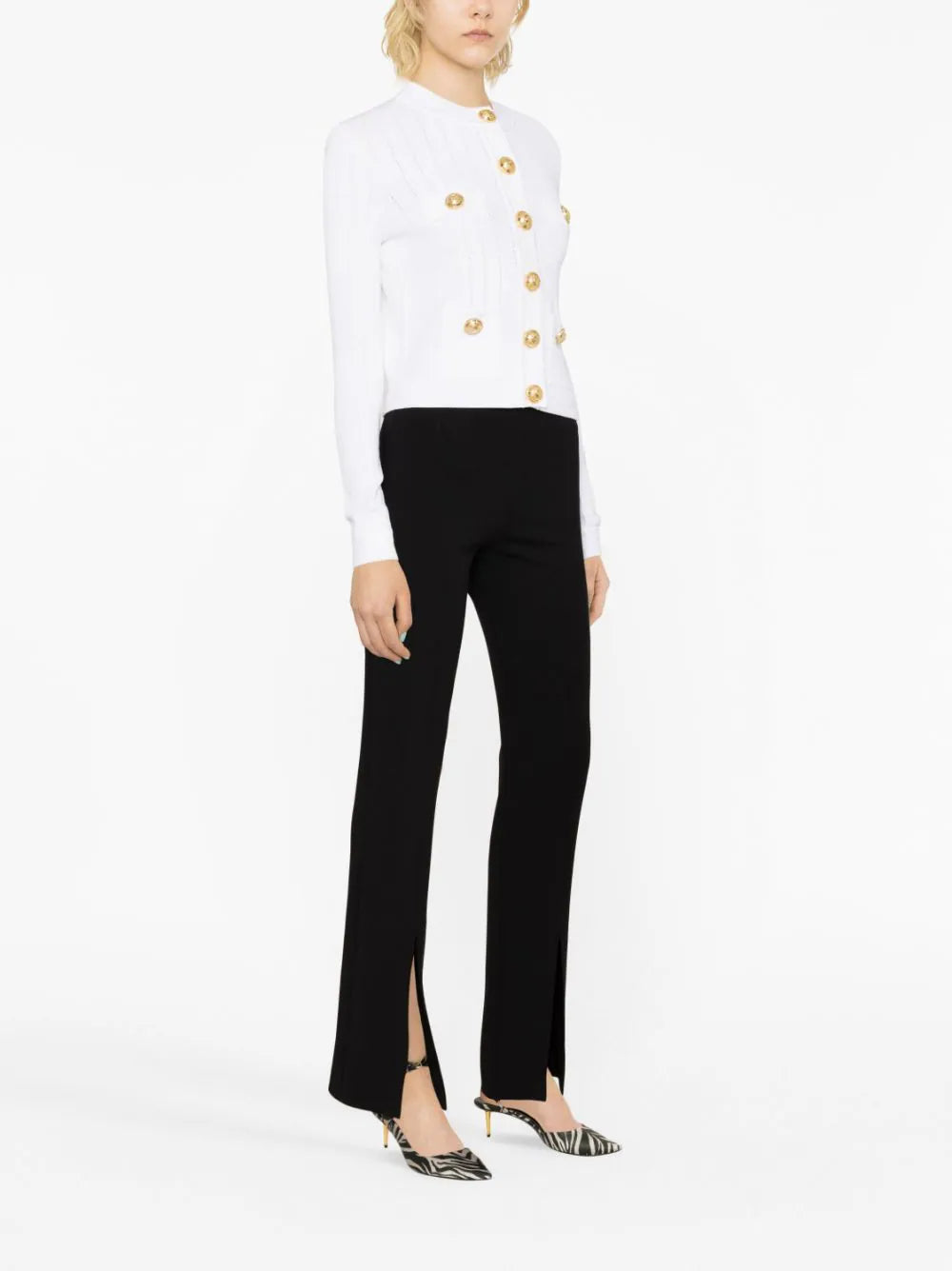 BALMAIN Buttoned Knit Cardigan