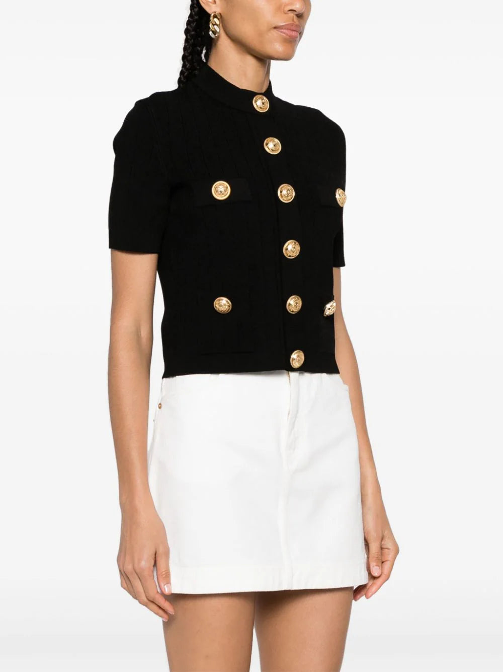 BALMAIN Buttoned Knitted Cardigan