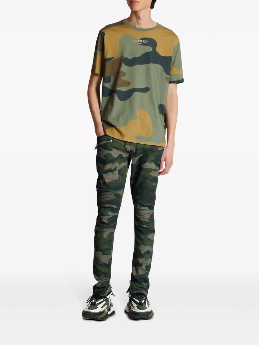 BALMAIN Camouflage T-shirt