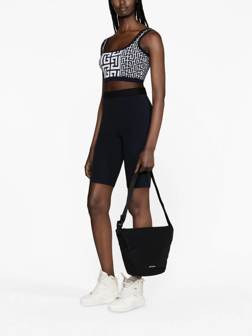 BALMAIN Cropped Knit Bra Top