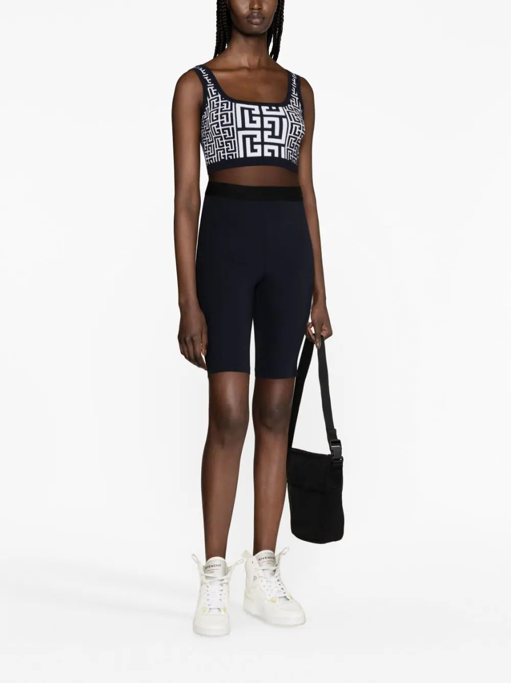 BALMAIN Cropped Knit Bra Top